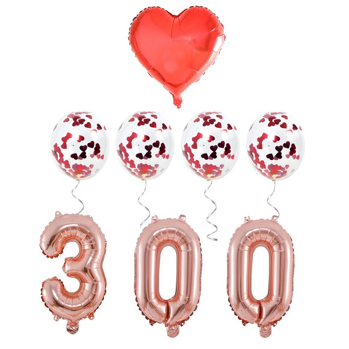 파티쇼 은박 300일 파티 기념일 풍선 세트 파티쇼 은박 300일 파티 기념일 풍선 세트