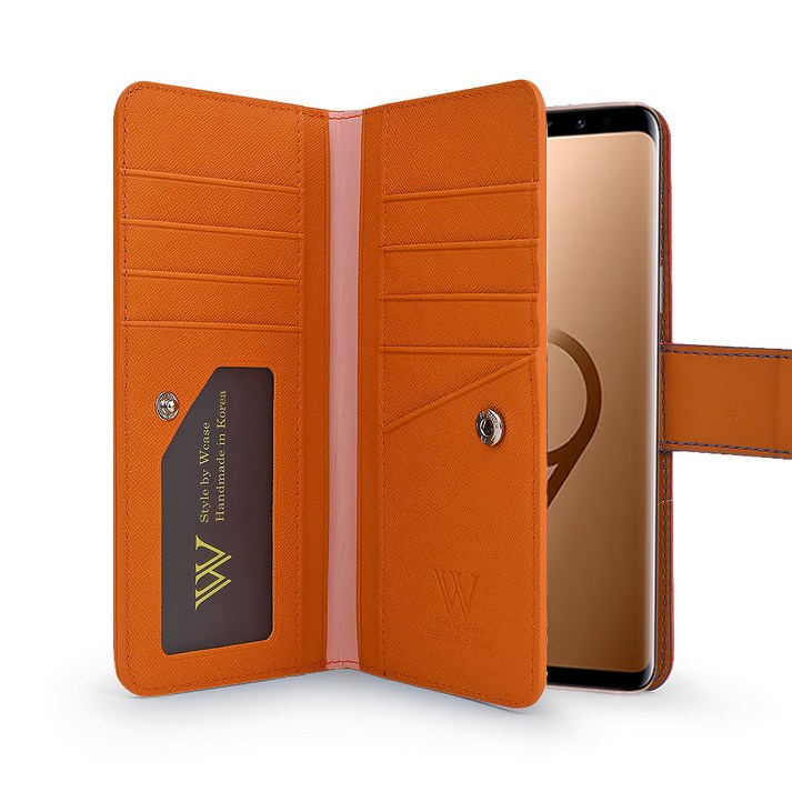 더블유케이스 모노그램 에디션 양면지갑 휴대폰 케이스  핸드스트랩