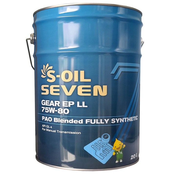에스오일 세븐 기어 EP LL PAO 75W80 20L 상용차 ZF 12단 자동화 변속기 및 16단 수동 미션오일 ZF 01L 02L 16K 100% 합성유 (볼보 MAN 이베코)