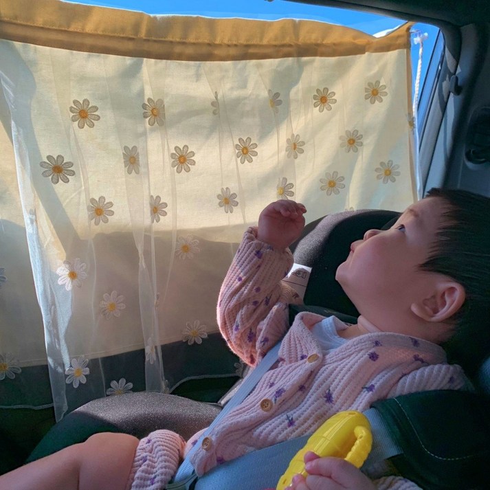 보스꼬 자동차 유아 창문가리개 차박 커튼 아기 햇빛가리개, 1개