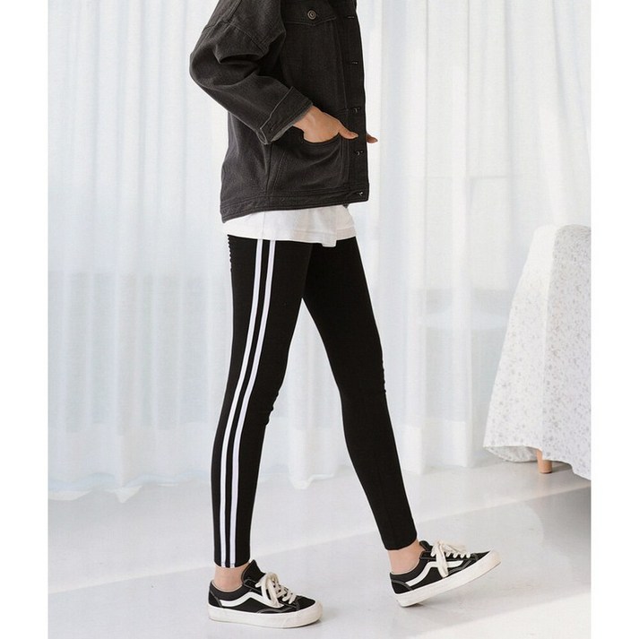 비비드글램 옆라인 도톰 레깅스 3color 빅사이즈 F XL 신축성좋음 피치기모