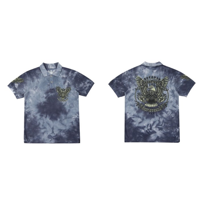 프리포텐트 스컬이글 카라 네이비스프레이