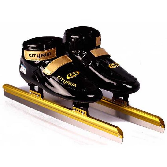 스케이팅 스피드스케이트화 신발 겨울 실내 빙상 운동, 상세 페이지 참고, 36 블랙 골드 칼 세트