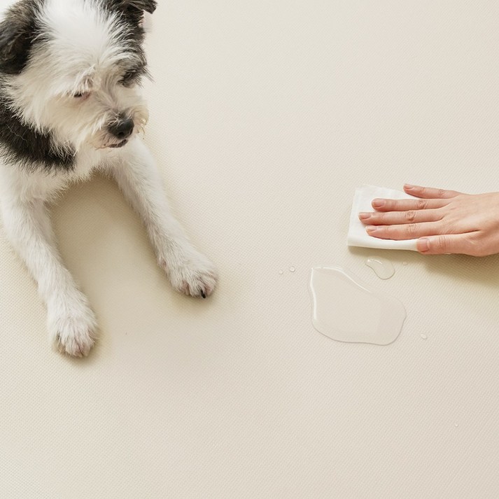하개랩 강아지 논슬립 방수 무독성 TPU 대형 롤매트, 1개, 크림오트