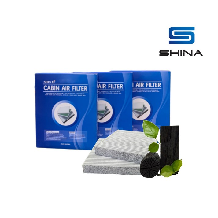 (기아) [1+1+1] 신아 자동차 에어컨 활성탄필터, 3개, 올뉴K7(2016~)