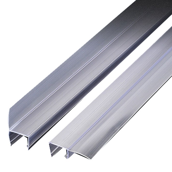 상가강화도어 자동문 현관유리문 바람막이 샤워부스 프로파일 220cm, 2개