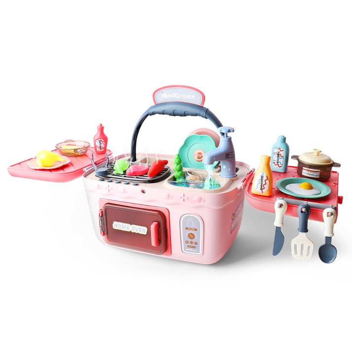 뮤고랑 꼬마쉐프 주방놀이 싱크대 장난감 세트 생선이 구워져요, 1개