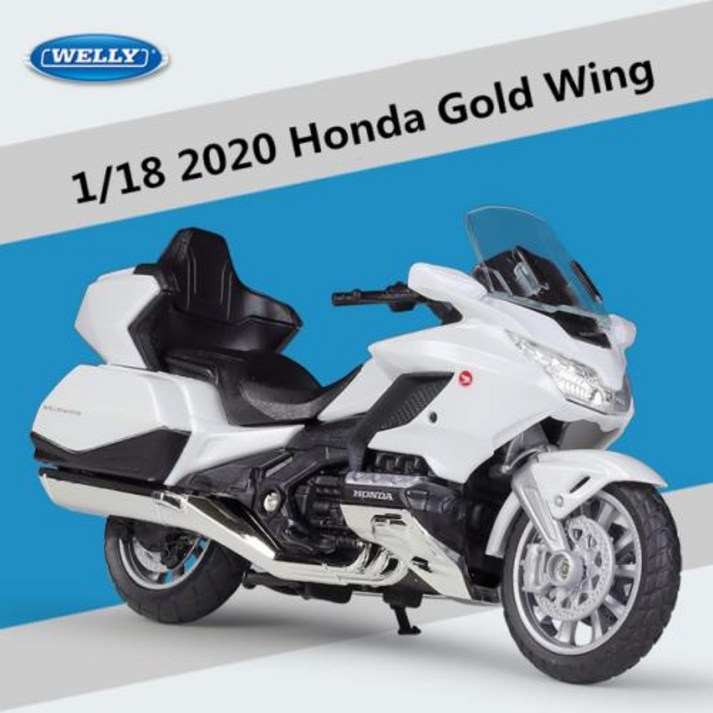 자동차다이캐스트 자동차모형 Welly 118 혼다 골드 윙 투어링 오토바이 모델 합금 금속 장난감 여행 레이싱 레저 컬렉션 선물