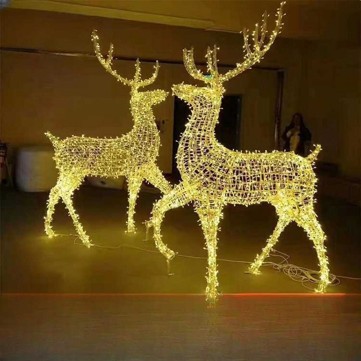 야외 축제 정원 사슴 LED 조명 크리스마스 루돌프