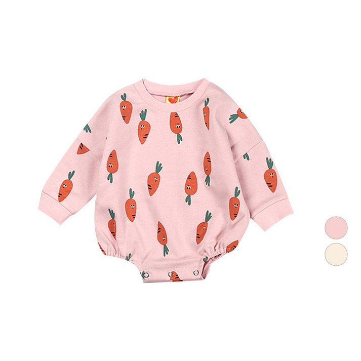 하트베이비 가을 유아용 당근 수트