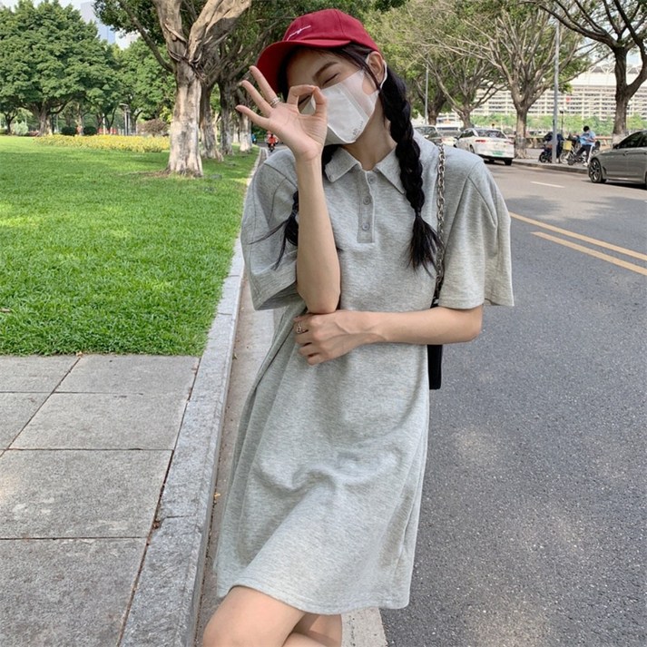 퍼스널유 체형커버 데일리 카라 여름원피스 2컬러