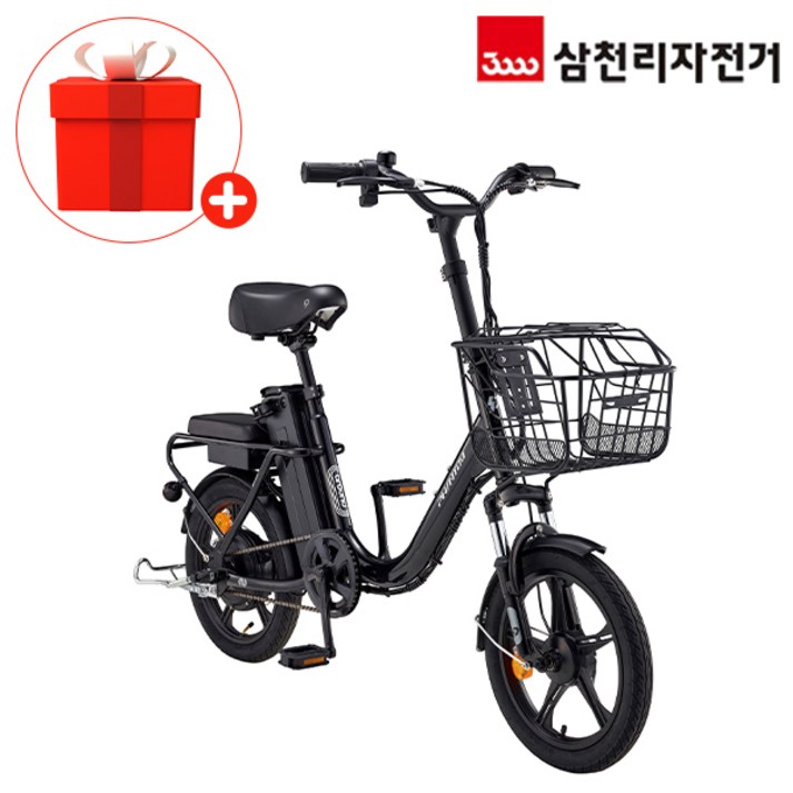 삼천리 2025 완조립 40.64cm16인치 팬텀 어라운드 파스 스로틀 미니벨로 시티 전기 자전거, 레드