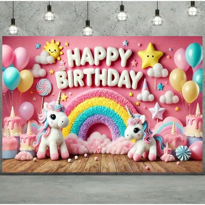 아라홍스 생일축하 3D 입체 현수막