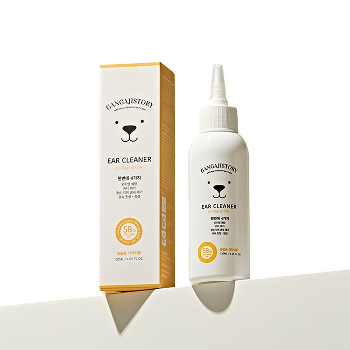 강아지스토리 저자극 강아지 귀 세정제 귀청소 외이염 염증 귓병 곰팡이 이어클리너 고양이 리무버, 1개, 120ml