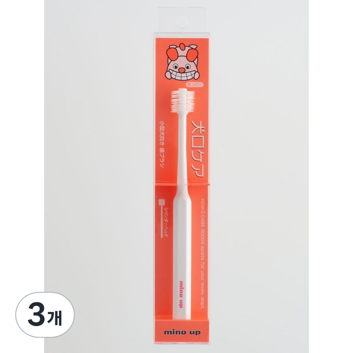 일본 마인드업 켄코케어 강아지 칫솔 (양치가 서투른 ), 강아지용, 3개