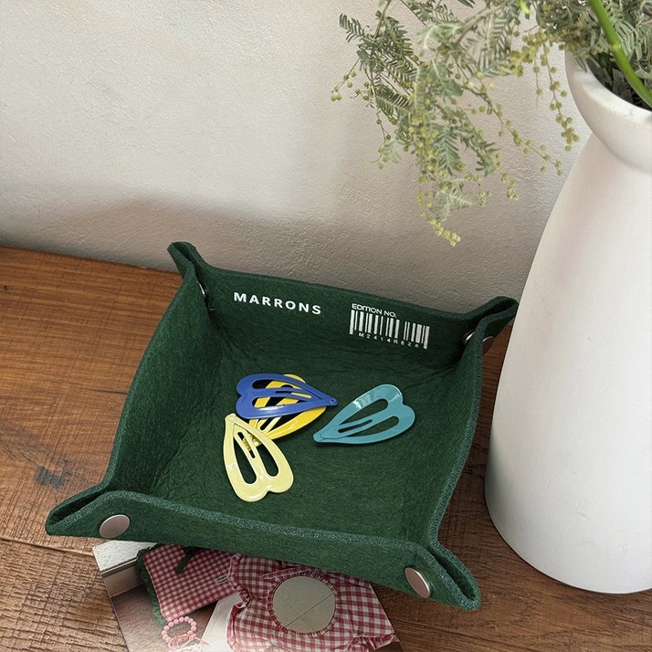 마롱즈 펠트 트레이 스몰, 딥그린, 1개