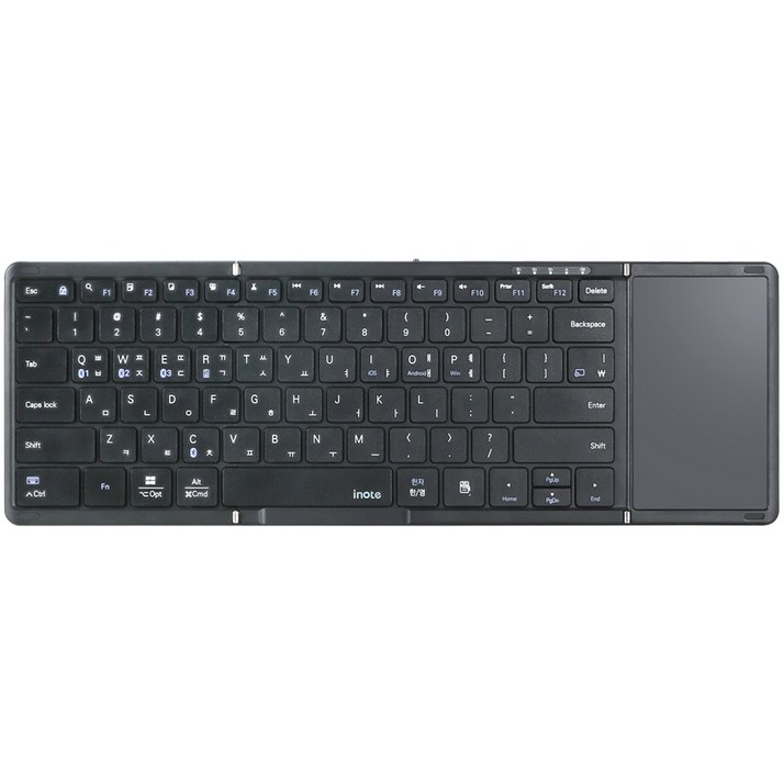 아이노트 터치패드 블루투스 무선키보드, 접이식, 블랙, XFOLDING XK905B 아이노트 터치패드 블루투스 무선키보드, 접이식, 블랙, XFOLDING XK905B