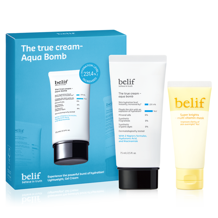 빌리프 더 트루 크림 아쿠아 밤 75ml  멀티 비타민 마스크 35ml 세트