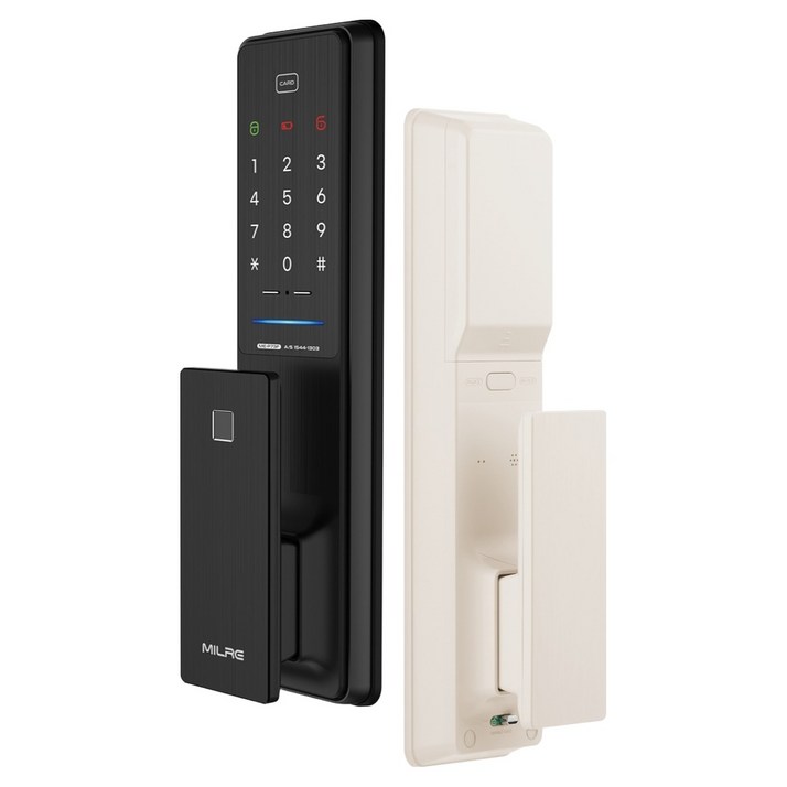 밀레시스텍 푸시풀 지문인식 스마트 도어락 MEP73FW