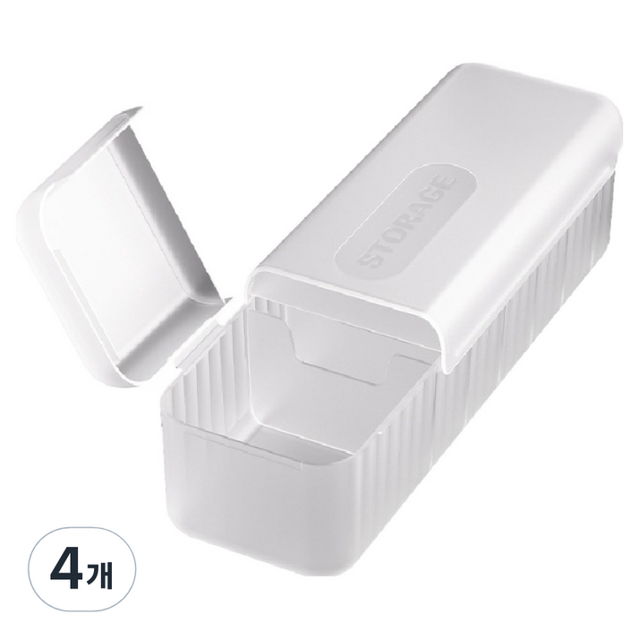 쿠캐치 USB 케이블 정리 보관함, 반투명, 4개