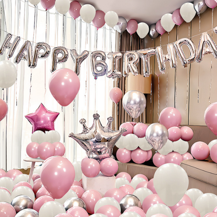 스타리움 생일파티 풍선 + 가랜드 풀 세트