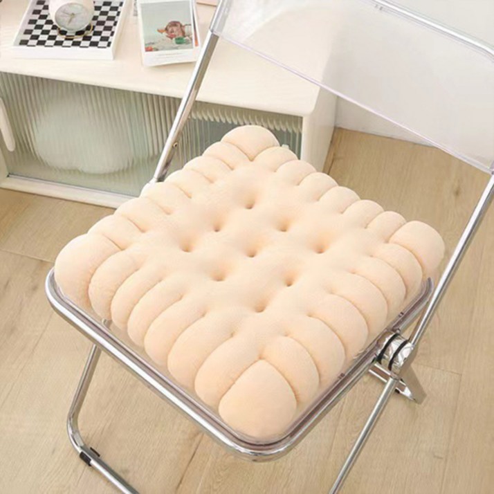 홈플로우 부드럽고 귀여운 비스킷 모양 쿠션 방석