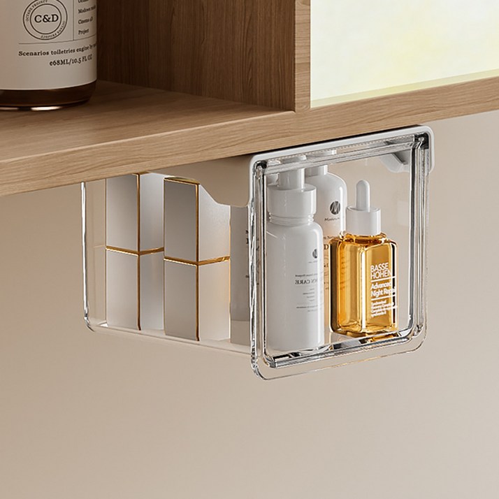 알럽홈 투명 슬라이딩 부착형 수납함 L2610053S