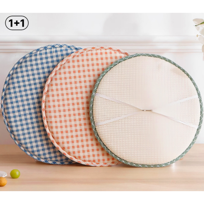 11 논슬립 푹신한 원형방석 6타입 32cm 고정끈있음