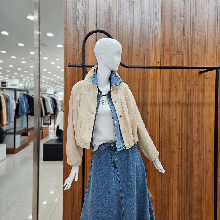 지컷 지컷 와이드 스트링 신세틱레더 자켓 7254175101_DJ