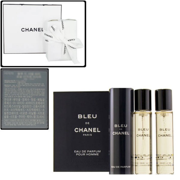 [선물포장+쇼핑백] 블루 드 샤넬 EDP 트위스트 앤 스프레이 (본품 20ml 1개+리필 20ml 2개)