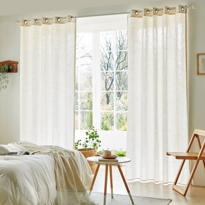 네츄럴 에코 광목 가리개 커튼 창문 거실형