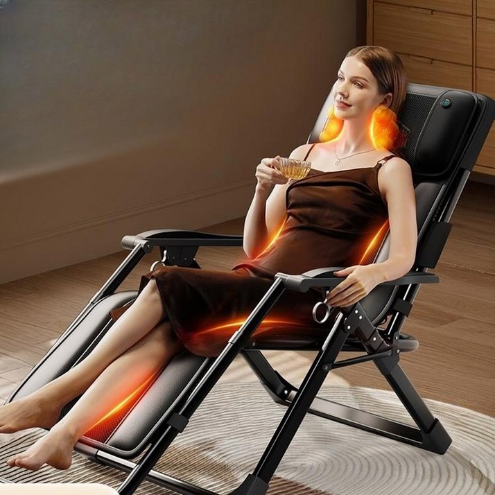 소형 안마 의자 휴대용 접이식 캠핑 라이트 안락 피로 L급형 간이 온찜질