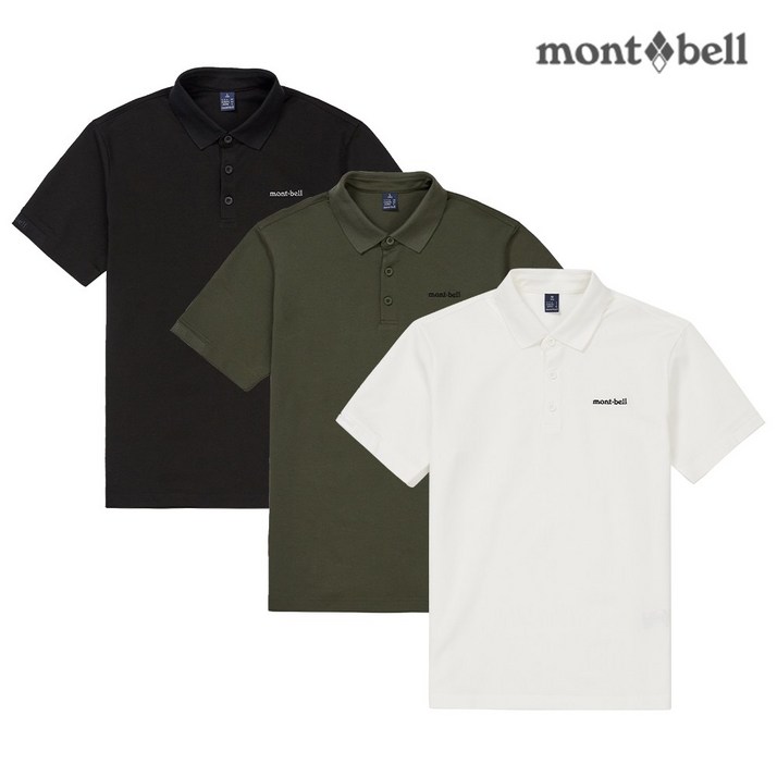 몽벨 남성 퍼포먼스L 카라 반팔 티셔츠_MW3GBMOH23