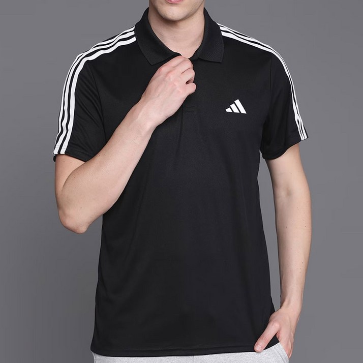 아디다스 반팔 카라티 남자 검정색 PK 카라티셔츠 여름 기본 스포츠 상의 클래식 피케 셔츠 2