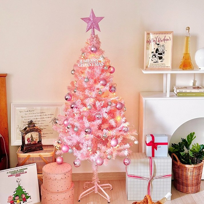 로즈소녀하우스 크리스마스트리 풀세트 장식 핑크트리 150cm - 쇼핑앤샵