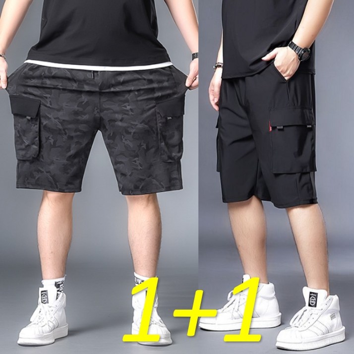 112벌세트 XL8XL 빅사이즈 남성 트레이닝바지 반바지 카고 반바지 스판 여름 건빵바지 SMHTP40