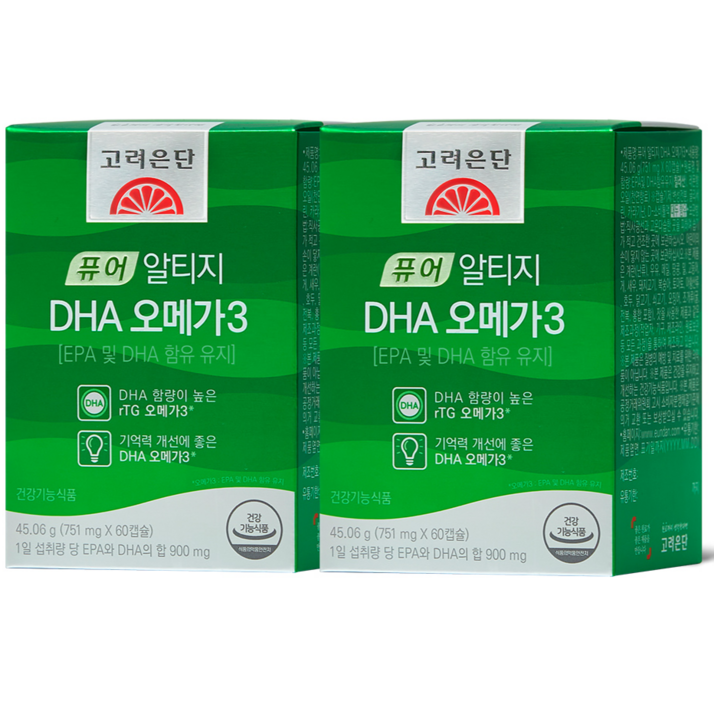 고려은단 퓨어 알티지 DHA 오메가3 식물성캡슐 고려은단 퓨어 알티지 DHA 오메가3 식물성캡슐