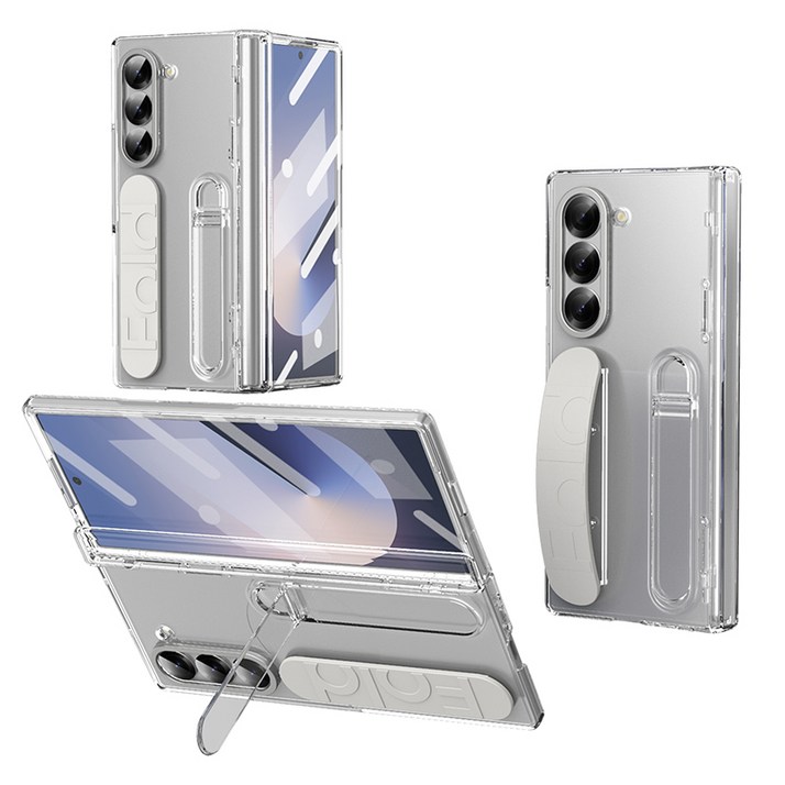 YINUO 갤럭시 Z 폴드3 4 5 6 7 힌지보호 그립 스탠드 케이스 호환