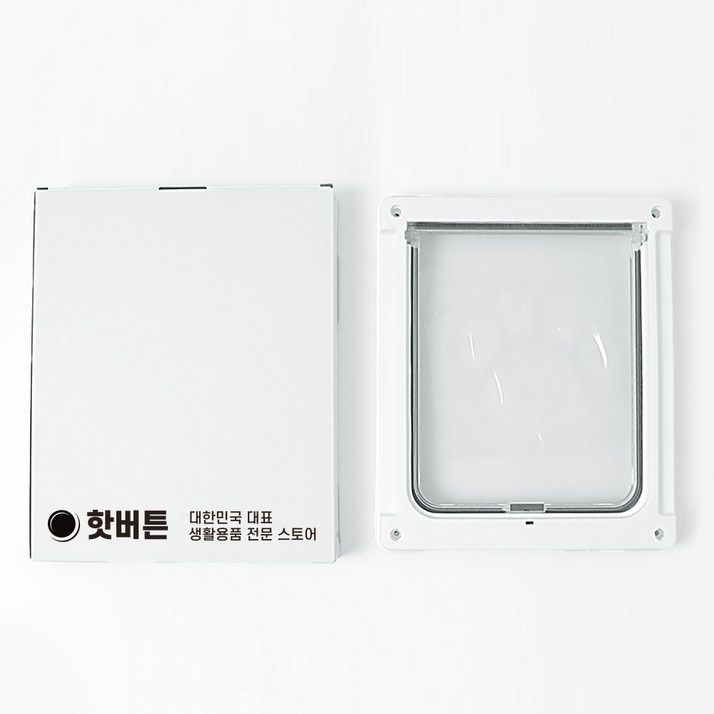 핫버튼 대형견 펫도어, 1개, 화이트 핫버튼 대형견 펫도어, 1개, 화이트