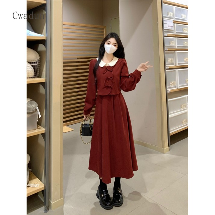Cwadun 가을 패션 슬림 원피스 여성 YI229