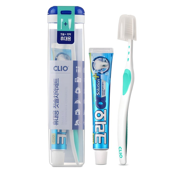 크리오 센스R 휴대용 칫솔 + 알파솔루션 치약 + 케이스 세트