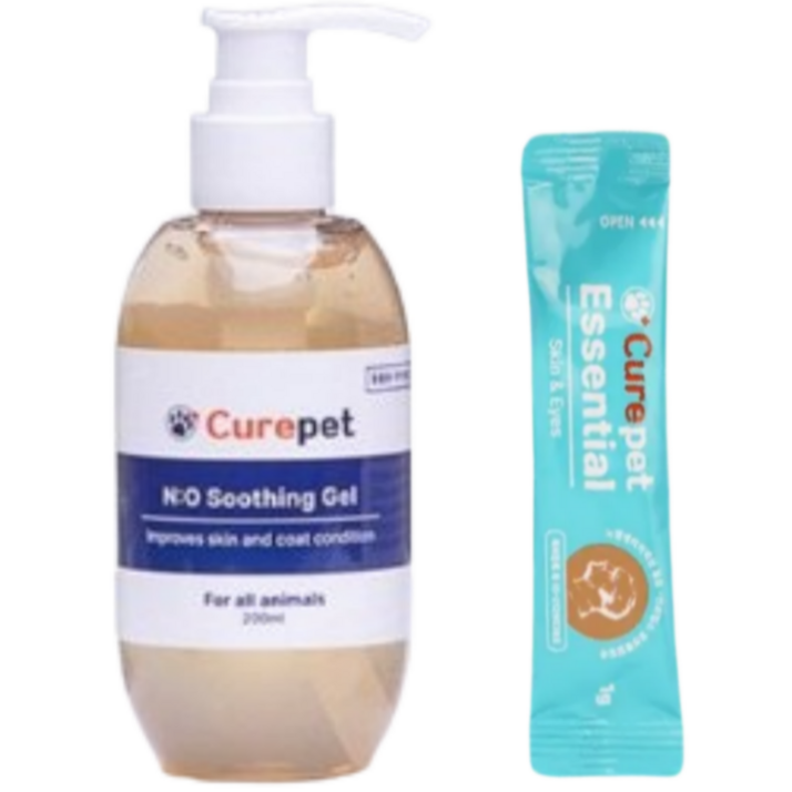 [추가증정]큐어펫 엔오 털빠짐 개선 수딩젤 강아지 고양이 피부병 상처 항균 항염 영양제