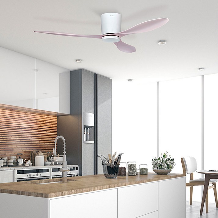 팬앤코 레나 52인치 실링팬 인테리어조명 천장형선풍기 천장등 저소음, 연핑크