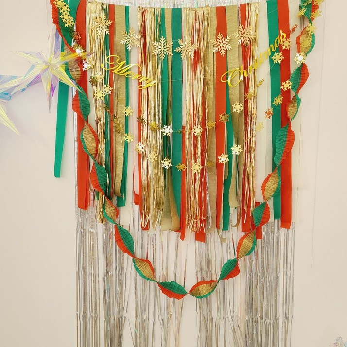 [빛나니라니]크리스마스 벽장식 스트리머세트 가랜드만들기 레터링가랜드 가랜드도안