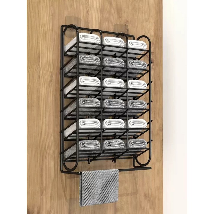 벽걸이 수건 무타공 수납함 정리함 보관함 다용도 속옷 튼튼한 원룸 문짝 철제 욕실