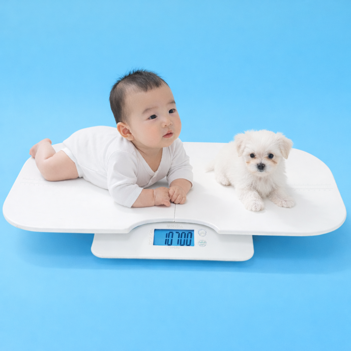스마트 디지털 체중계 멀티 다용도 저울 아기 유아 신생아 반려동물 강아지 5g단위