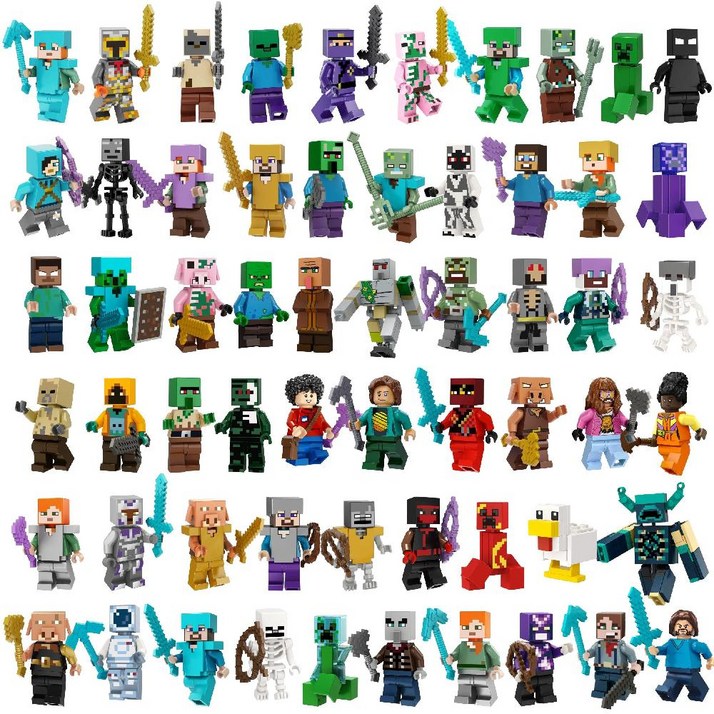 마인크래프트 미니 블록 피규어 59종 풀세트 마크 블럭