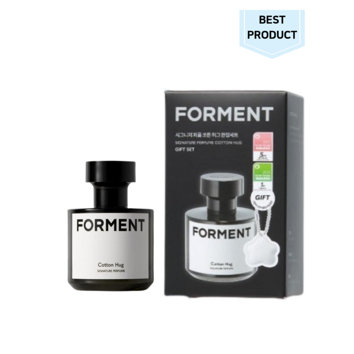 포맨트 시그니처 퍼퓸 코튼허그 50ml + 코튼허그몬 퍼퓸밤 키링, 1개, 50ml