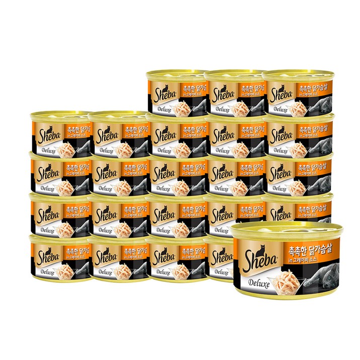 쉬바캔 쉬바 반려묘용 간식 캔, 촉촉한 닭가슴살, 24개