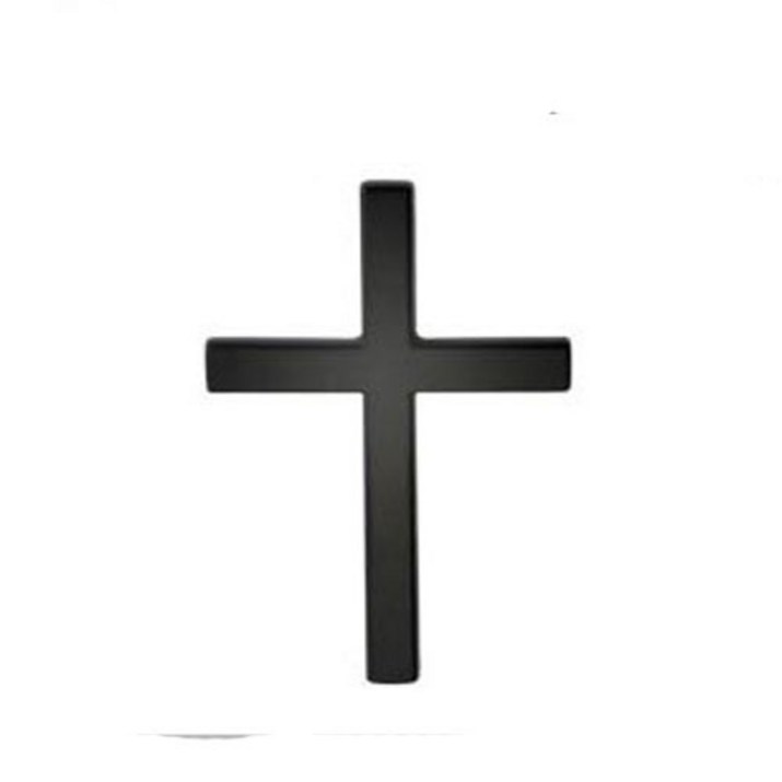 자동차 십자가 펜던트 차량용 룸미러 걸이 기독교 장식소품 악세사리, 십자가 엠블럼 블랙, 1개